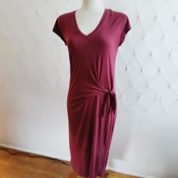 Lucky Brand Suede-Like Dress / Dark Rose / Size Small - Picture 1 of 5